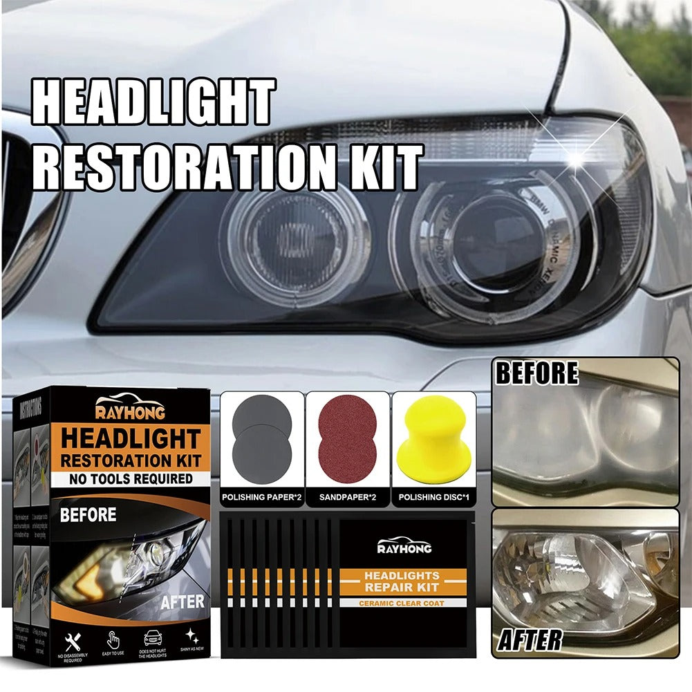 💡🔥 Headlight Restoration Kit - 5-Minute Fix! | Ceramic Shield⚡Yellow Haze Killer🌟【2-Year UV Guard】Scratch Remover for Headlight & Taillight - 3000Lumen Recovery Magic (Pro-Grade Sanding Pads) 💡🔥 Headlight Restoration Kit - 5-Minute Fix! | Ceramic Shield⚡Yellow Haze Killer🌟【2-Year UV Guard】Scratch Remover for Headlight & Taillight - 3000Lumen Recovery Magic (Pro-Grade Sanding Pads)